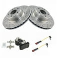 thumbnail image 2 of TRQ Front Brake Pad & Rotor Kit Brake Pad Wear Sensor Brake Pads Brake Rotor Semi-Metallic Fits Select 2003-2006 Mercedes-Benz CL500 S430 S500, 2 of 6