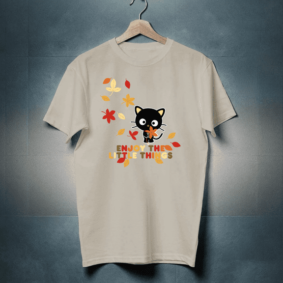 Hot SALE!! Chococat Enjoy The Little Things Fall Leaves T-shirt Size S-5XL