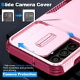 thumbnail image 3 of Dteck Case for Samsung Galaxy S24 FE,Shockproof TPU+PC Armor Case Slide Lens Protection Cover for Galaxy S24 FE,Pink, 3 of 7