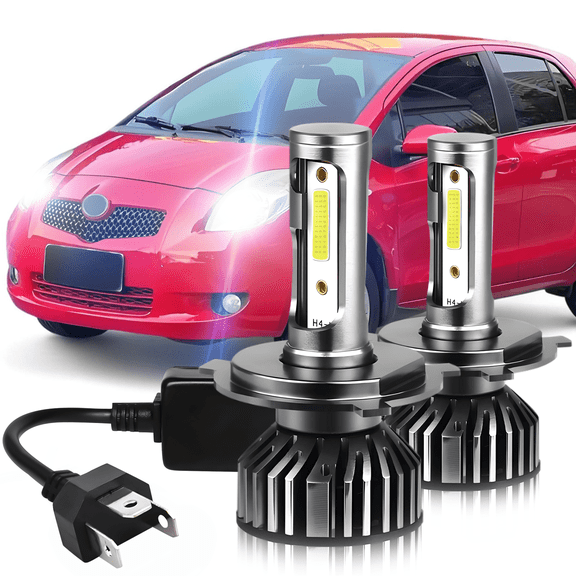 Fits 2005-2019 Toyota Yaris LED Headlights Bulb H4/9003 High Low Beam Lamp Kit