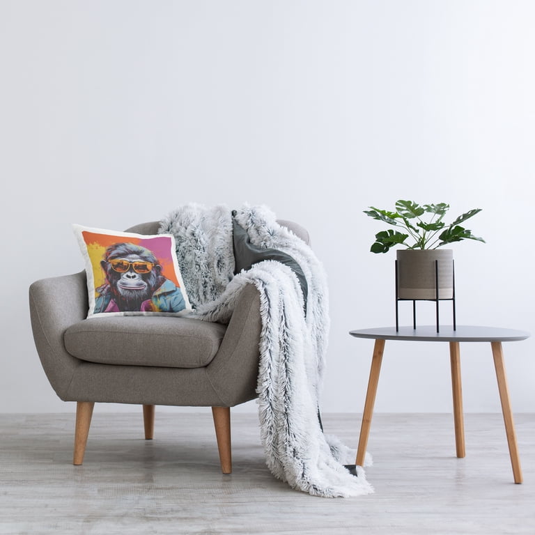 Modern Fashion Gorilla Throw Pillow - 18 x 18 - Walmart.com