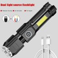thumbnail image 4 of Linterna LED potente XPG + COB batería integrada de 1200mAh para, 4 of 4