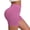Hot Pink, variant on Women's High Waist Yoga Shorts with Side Pocket - Polyester Spandex, Stretchy Slim Fit for Workout & Casual Wear