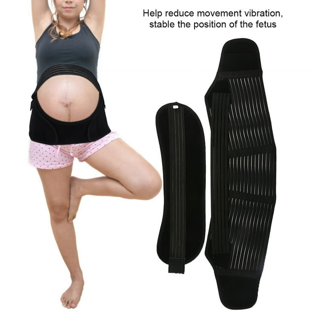Banda Cinturón De Maternidad Transpirable Banda Para El Vientre Cinturón De Soporte Para La Espalda Para Mujeres Embarazadas Negro XXL