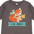 thumbnail image 4 of Inktastic Little Brother Woodland Fox Lil Bro Boys Long Sleeve Toddler T-Shirt, 4 of 5