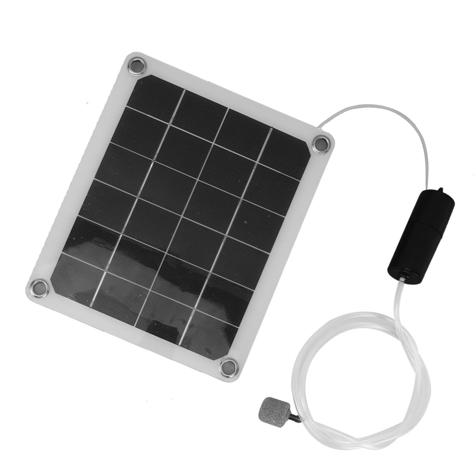 Solar Pond Aerator 10 W with Air Stones for Fishponds and Aquariums 20 W Adjustable Pump Noiseless Solar-Powered Oxygenation System
