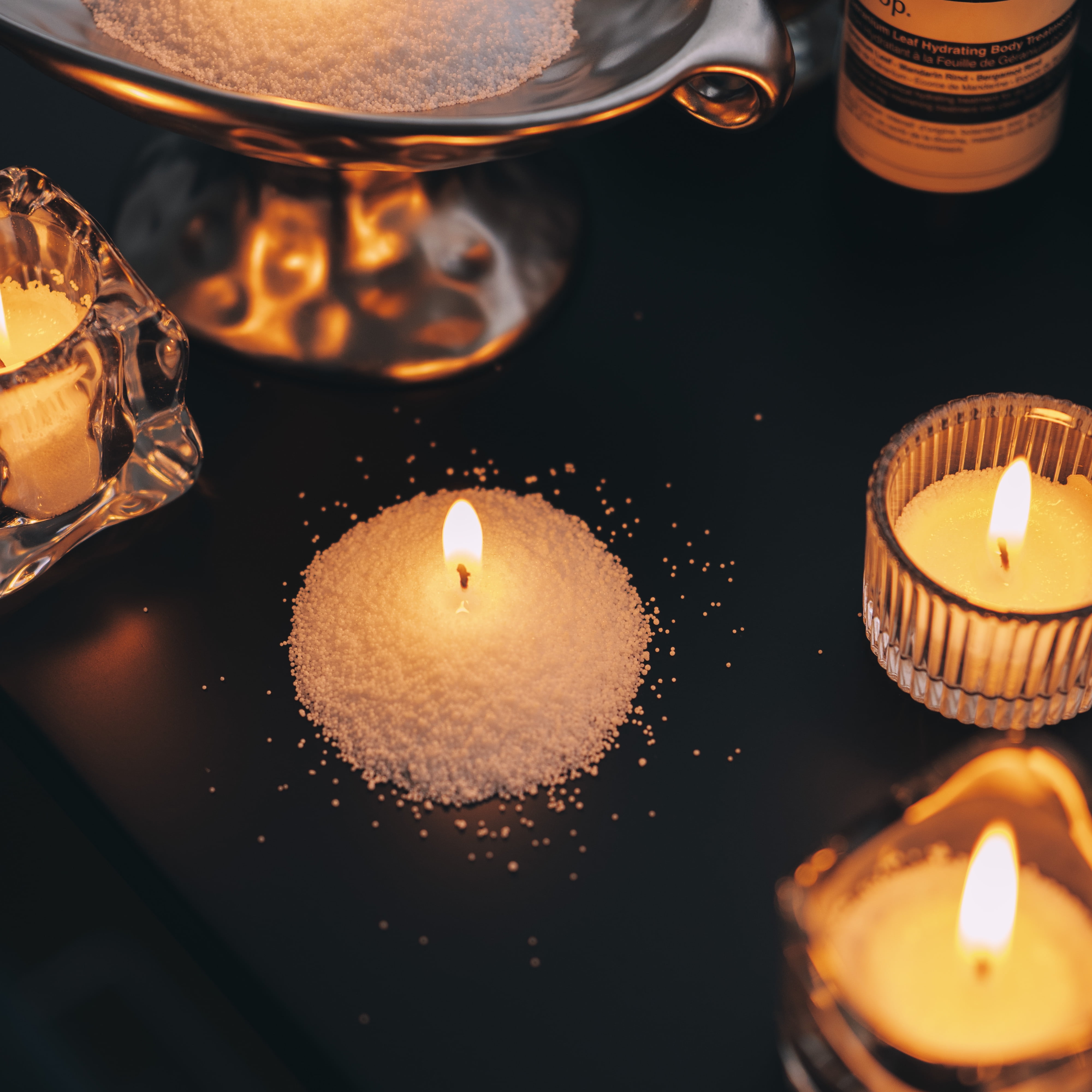 Pizens Pearled Wax Candle, 1.22 lb Unscented Reusable Candle Beads with 50 Cotton Wicks + 2 Wooden Wicks, DIY Candle Making for Any Container