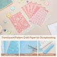 thumbnail image 3 of Uxcell 12 Hojas de Papel Texturizado para Scrapbook, Papel de Scrapbooking Rosa con Hoja de Patrón Translúcido para Suministros de Diario de Scrapbook, Proyecto DIY de Tarjeta, 3.9x5.5 Pulgadas, 3 of 6