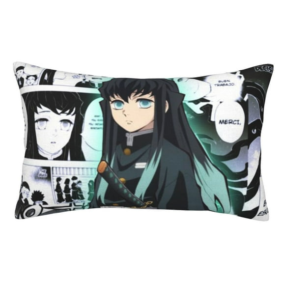 Demon Slayer Tokito Muichiro Pillow Protector Pillow Cases Lightweight Soft Pillowcases Comfortable Pillow Covers 14"X20"