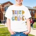 thumbnail image 2 of Y-Sunset Kindergarten Shirts for Girls Watch Out Kindergarten Here I Come Shirt Kids Back to School T Shirt Children School Tee 5-6 Years/White, 2 of 5