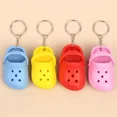 thumbnail image 4 of 3D Silicone Slipper Sandal Keychain EVA Mini Hole Slippers Key rings For Women Men DIY Backpack Decoration black, 4 of 6
