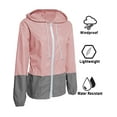 thumbnail image 3 of Rosvigor Womens Waterproof Raincoat Lightweight Color Block Jackets Windproof Hooded Jacket with Pockets, 3 of 6