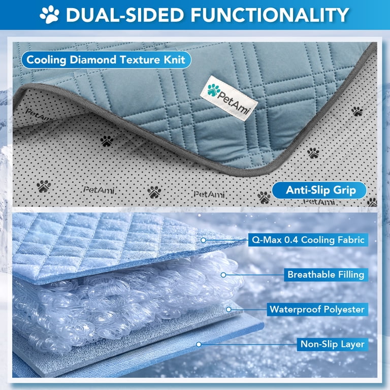 PetAmi Waterproof Cooling Mat, 40x60 Inch Blue photo 5