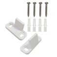 thumbnail image 2 of 2 Pieces Durable Sliding Barn Door Floor Guides Bottom Floor Mounted Part Clip L Guide Hardware W/ Screws Wood Door White for Cabinet Closet, 2 of 8