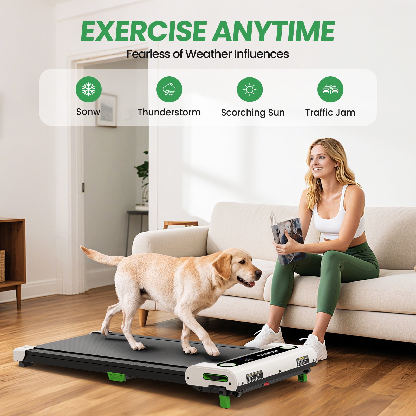 Incline Treadmills for Home, 2.5 HP Walking Pad Under Desk Treadmill with Remote Control