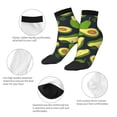 thumbnail image 5 of Fuzoiu Fresh Avocado Print Adult Socks, Crew Moisture-wicking Socks, Unisex Cushion Crew Socks,Casual Sports Ankle Socks, 5 of 7