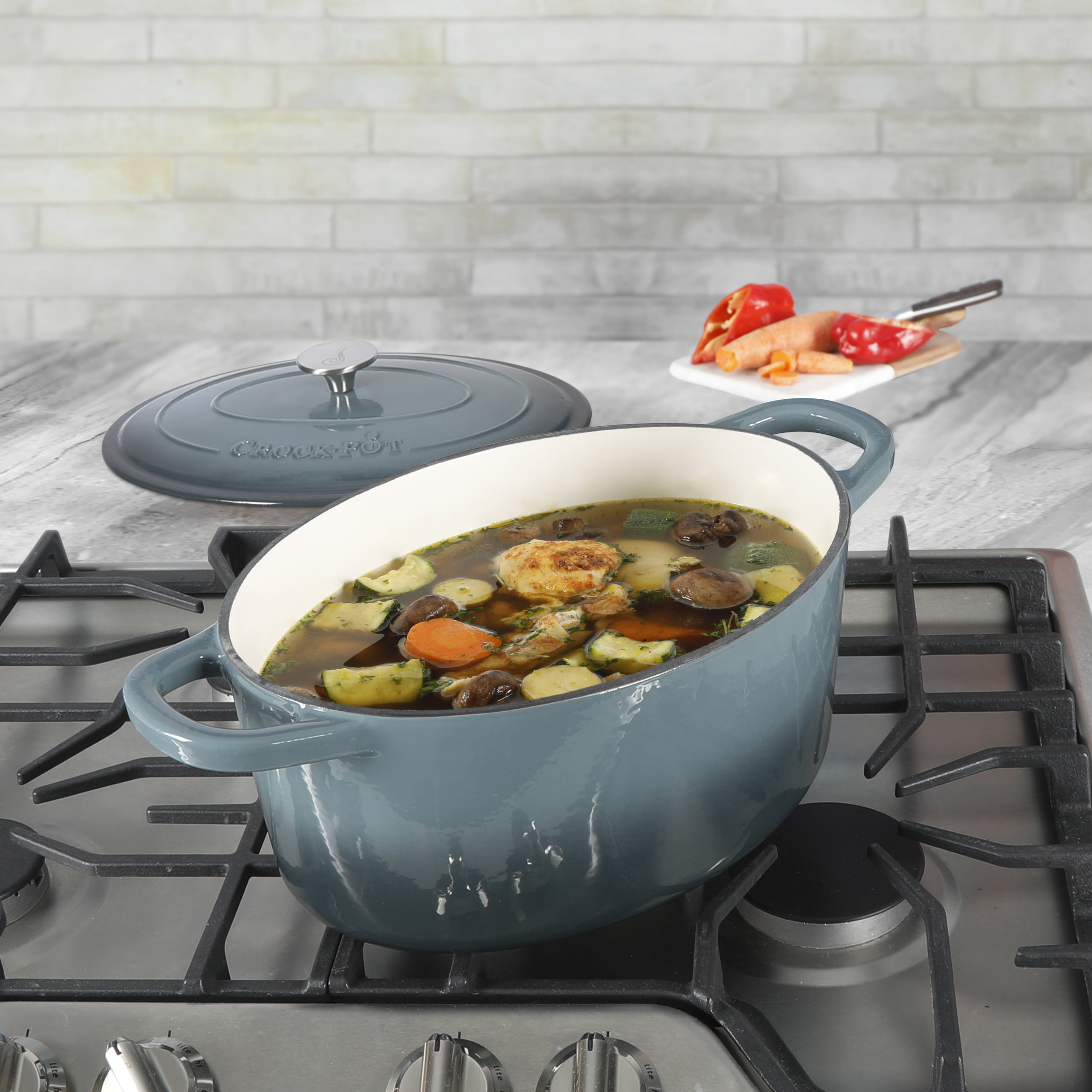 Crock Pot Artisan 7-Quart Round Dutch Oven - Gray, 7 qt - Fry's Food Stores