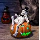 thumbnail image 2 of Adornos de linterna que brillan intensamente con luz de calavera de calabaza de Halloween para decoración de fiestas manualidades 1 pieza naranja, kaili Sencillez, 2 of 5