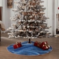 thumbnail image 4 of Lukts Sparkling With Blue Print Color Life Christmas Tree Skirt, Winter Holiday Tree Mat Decoration ,Can be Used as A Shawl-36", 4 of 6