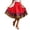 Red, variant on Women's Mexican Rainbow Skirt, Elastic Waist Mini Skirt, 1PC, L-XXXXXXL