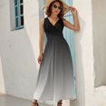 thumbnail image 6 of Ombre Black to White Shades of Grey Sleeveless Dress women's summer dress evening dresses ladies dress party night, 6 of 6