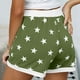 thumbnail image 4 of Pantalones Cortos Casuales de Verano para las Mujeres Bolsillo de Cordón de la Estrella de la Moda, Pantalones de Cintura Elásticos para Dormir en el Hogar, 4 of 8