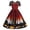 Red, variant on FASHOFT Halloween Dresses For Women Hepburn Style Vintage Lace Crew Neck Short Sleeve Print Swing Dress Elegant Party Gown Outfit Halloween Costumes L