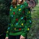 thumbnail image 4 of Suéter navideño para mujer Gibobby Suéteres de Navidad de Manga larga Cuello redondo suelto Divertido (Verde S), 4 of 4