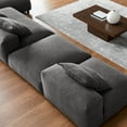 thumbnail image 3 of Modway Solace 4PC Modular Fabric Upholstery Sectional Sofa w/Ottoman in Charcoal, 3 of 10