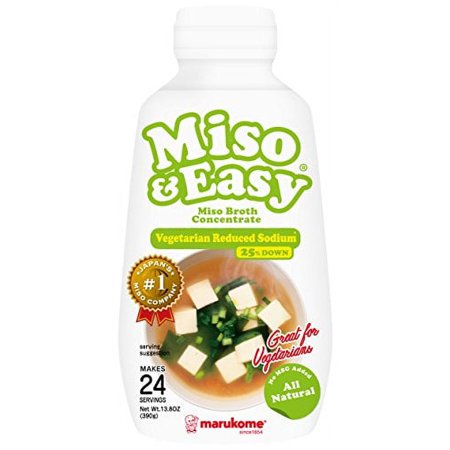 Marukome Miso and Easy  Miso Broth Concentrate  Vegetarian Reduced Sodium  13.8 Ounce