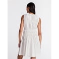 thumbnail image 4 of Time and Tru Women's Smocked Sleeveless Mini Dress, Sizes XS-XXXL, 4 of 6