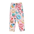 thumbnail image 6 of Uemuo Cupcakes and Donuts Pattern Women's Wide Leg Palazzo Lounge Pants with Pockets Light Weight Loose Comfy Casual Pajama Pants-Small, 6 of 9
