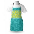 thumbnail image 3 of Rubber Duck Apron Yellow Cartoon Duckies Swimming in Water Pattern with Fun Bubbles Aqua Colors, Unisex Kitchen Bib Apron with Adjustable Neck for Cooking Baking Gardening, Teal Blue, by Ambesonne, 3 of 3