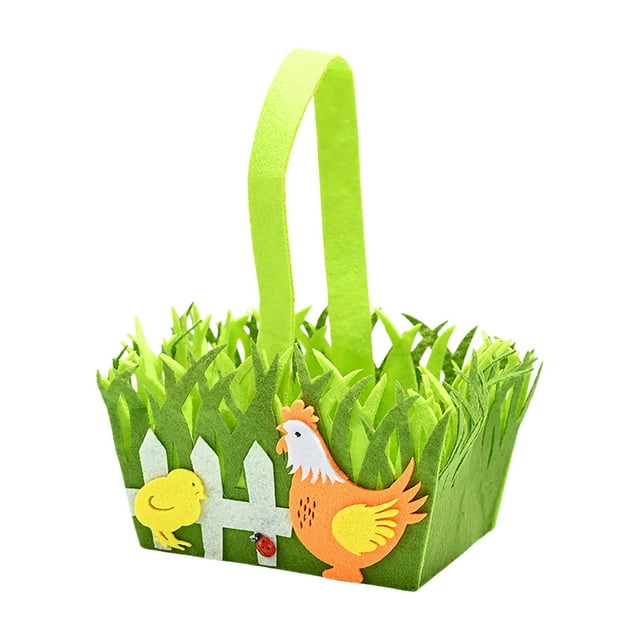 TIELUTT Easter Square Handheld Non Woven Cute Easter & Storage for Egg round Glass Food Storage Containers Pickle Storage Container Organize Kitchen Small Clear Storage Pantry Organization