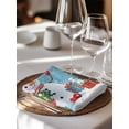 thumbnail image 6 of Dark Blue Snowman Christmas Cloth Napkins Set of 8 Reusable Dinner Napkins, Gifts Xmas Tree Winter Snowflake Cocktail Napkin Washable Table Napkins for Wedding/Holiday Party/Baby Shower 20"x20", 6 of 7