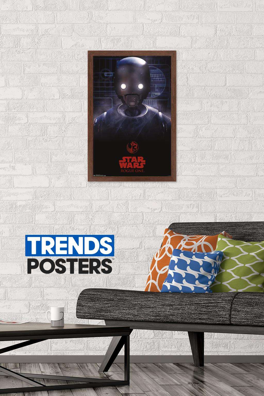Star Wars: Rogue One - K2SO Wall Poster, 14.725" x 22.375", Framed