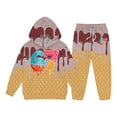 thumbnail image 4 of Angala Boys Ice Print Sweatsuit 2Pcs Clothing Sets Cute Preppy Ice Print Drip Baseball Hoodie And Pants Cozy Stylish Children Outfit Set 3-4 Years, 4 of 6