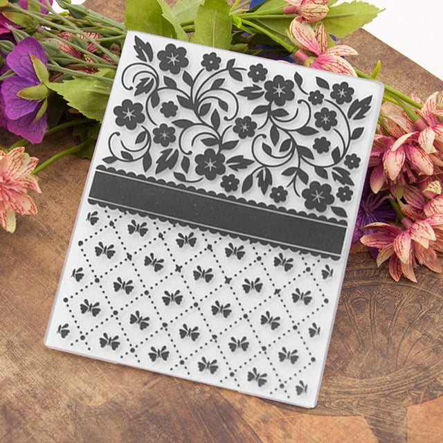 Plantilla de carpeta de plantilla de grabado en relieve de plástico para álbum de recortes DIY para tarjeta de álbum