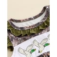 thumbnail image 6 of Suealasg Baby Girls Rompers Fly Sleeve Round Neck Green Head Duck Embroidery Bodysuits 3 6 12 18 Months Infant Newborn Girls Summer Clothes, 6 of 8