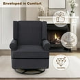 thumbnail image 3 of Swivel Glider Rocking Recliner, Nursery Glider Chair, Soothing Rocking Motion, Nursery Breastfeeding Maternity Chair for Living Room, Office, Bedroom, 3 of 7