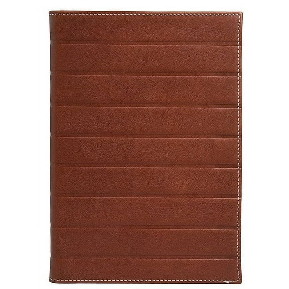 ART DECO Brown Leather Lined Journal 5 frac34  x 8 by Eccolo trade