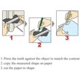 thumbnail image 3 of Medidor de contorno Copiadora de contorno bloqueable Herramienta de marcado de instrumentos Medidor de perfil para medición de azulejos de plástico Herramienta de marcado de madera laminada (25 cm az, 3 of 3