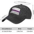 thumbnail image 6 of Demisexual Pride Flag LGBTQ Hat Adjustable Baseball Cap Dad Cap Unisex Hat Black, 6 of 7