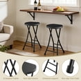 thumbnail image 3 of OROFULL 24 Inch Tall Folding Stool 2 Pack, Heavy Duty HDPE Portable Bar Stool with Carry Handle & Steel Frame for Indoor Outdoor Use, Black, 3 of 8