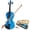 Dark Blue, variant on Ktaxon 4/4 White Acoustic Violin Fiddle with Hard Case, Bow, Rosin Full Size for beginning