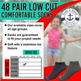 thumbnail image 2 of 48 Pair Low Cut Socks Thin Comfortable Lightweight Breathable Wholesale Bulk Sport Socks, 2 of 7