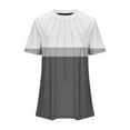 thumbnail image 5 of Kaemgyyd Short Sleeve Shirts for Women Summer Tops Spring Crew Neck Casual Tee Cute Color Block Work Outfits Blouses, 5 of 5