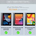 thumbnail image 2 of TECH CIRCLE Rugged Case for (2021/2020/2019) Apple iPad 10.2-inch (9th/8th/7th Generation) Tablets - Shockproof Kickstand Case with Screen Protector (Black), 2 of 7