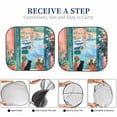 thumbnail image 5 of Picia Coastal Cat By The Window 2 Piece Car Windshield Sun Shade Foldable | Foldable Sun Shield for Front Window Blocks UV Rays and Keeps Your Vehicle Cool-Medium, 5 of 7