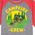 thumbnail image 3 of Pete The Cat - Campfire Crew - Toddler And Youth Raglan Graphic T-Shirt, 3 of 7